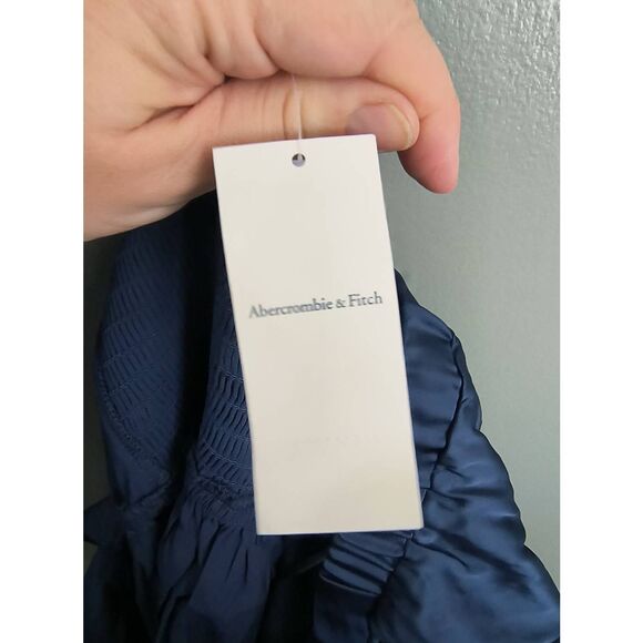 New Abercrombie and Fitch Women's Size Small Square Neck Long Sleeve Blouse Top - Picture 9 of 10